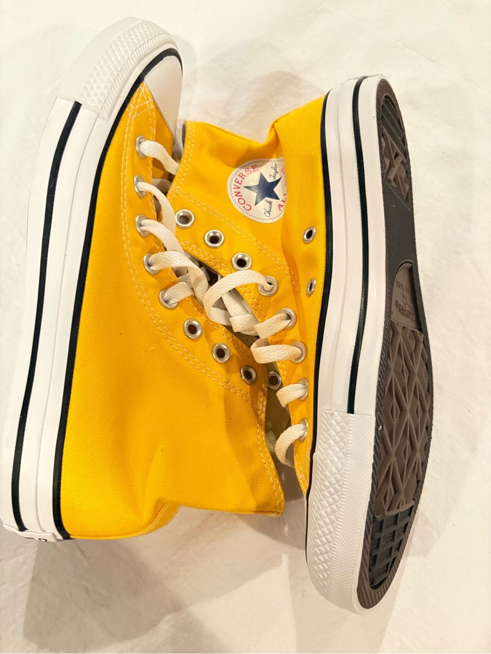 Converse High Top Sneakers - Bright Yellow Canvas